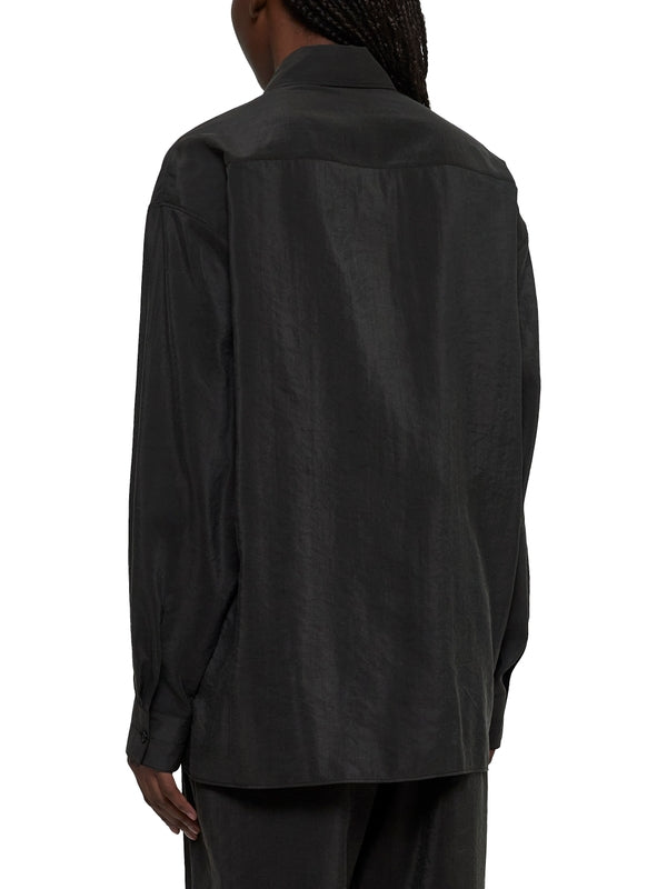 Black Silk Blend Shirt