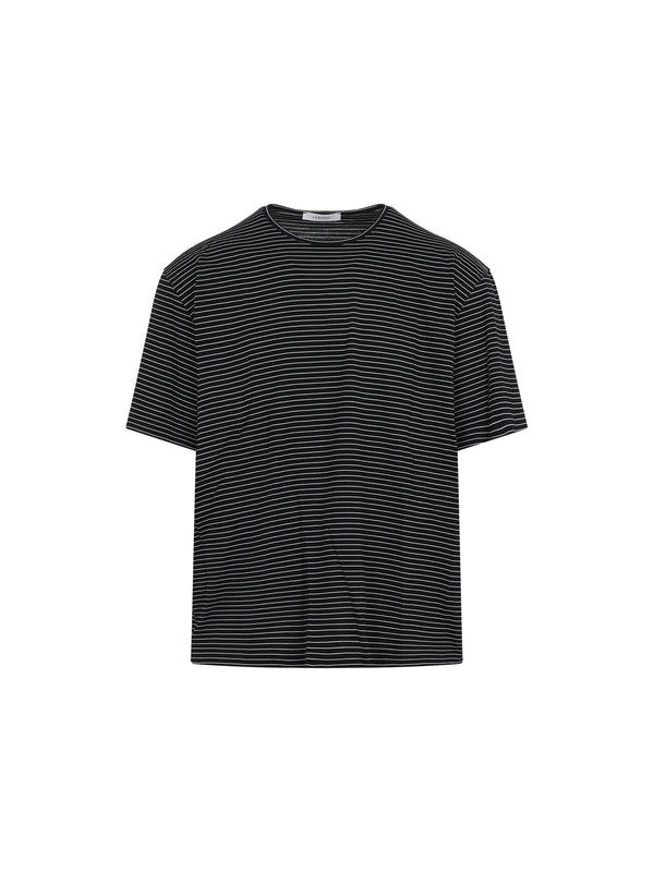 Stripe Cotton Short Sleeve T-Shirt