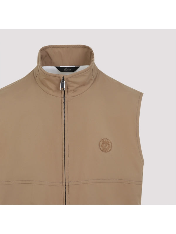 Logo Detail High Neck Vest