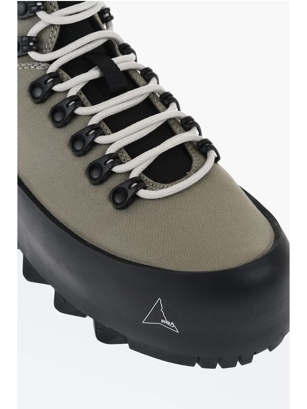 Roa Khaki Lace-Up Boots