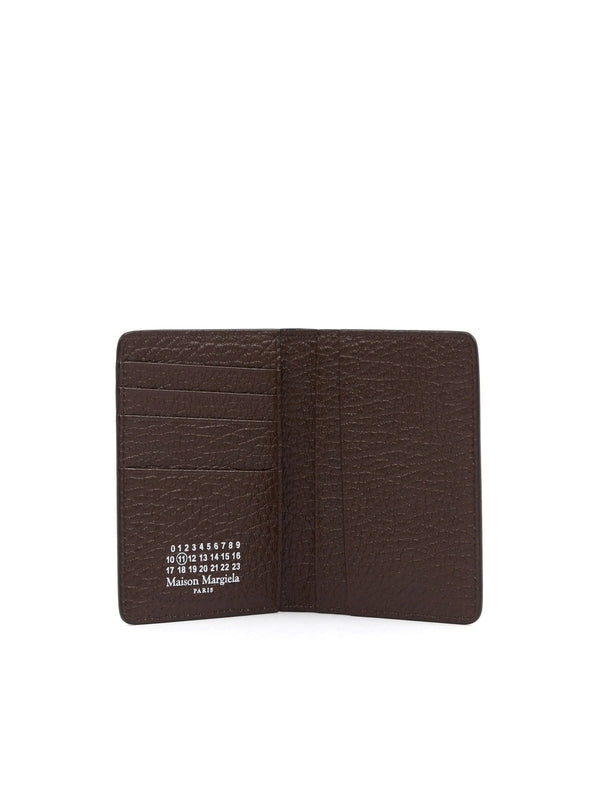 Four Stitch Flap Leather Cardholder