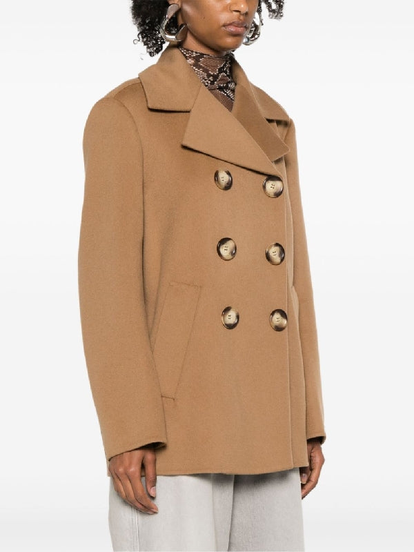 Wool Double Breasted Coat