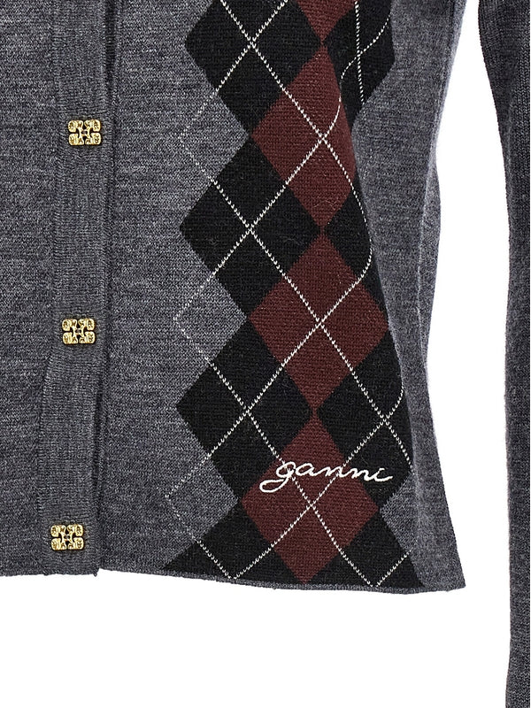 Argyle Check
  Wool Cardigan