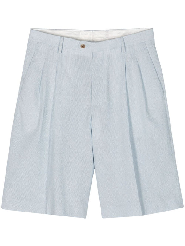 Blue Tailored Bermuda Pants