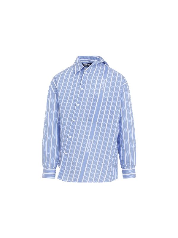 Stripe Logo Asymmetric Shirt