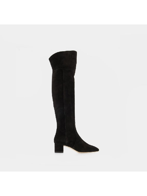 Letizia Black Suede High Boots