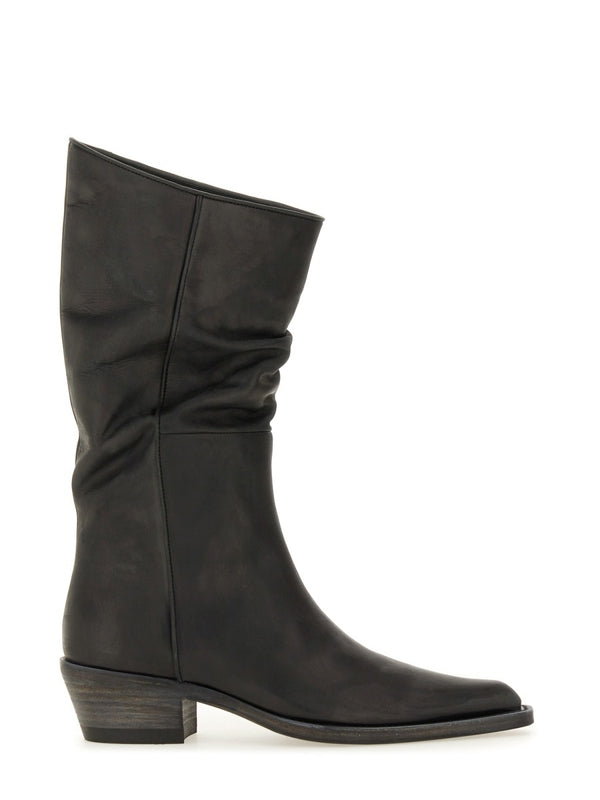 Khaite Black Ankle Boots