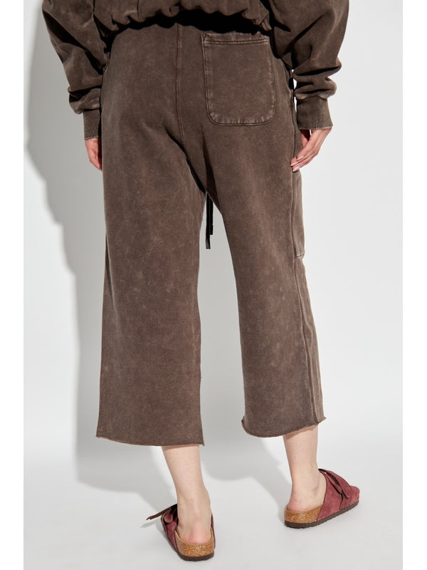 Drawstring Cotton Crop Pants