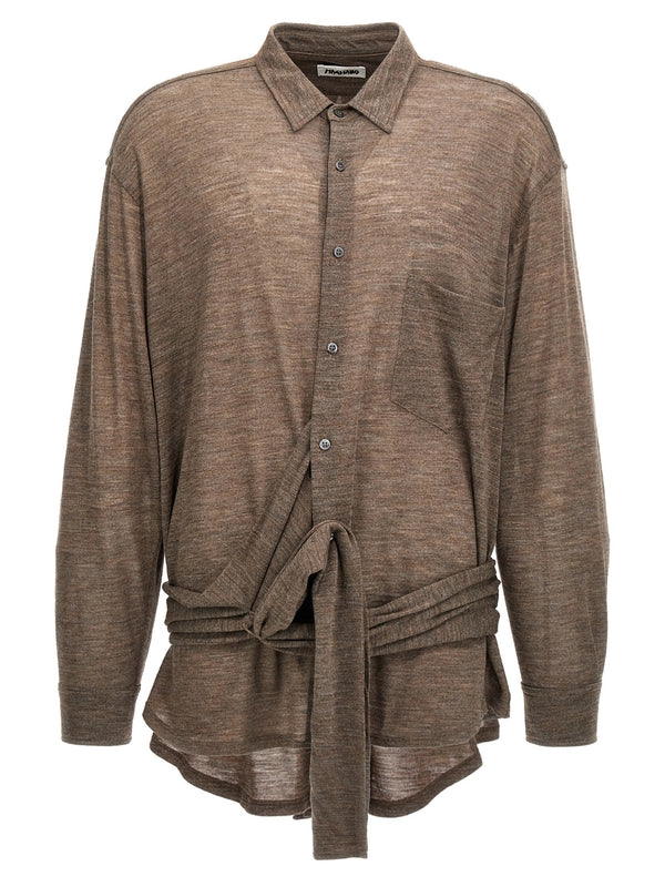 Silence Wrap Wool Shirt