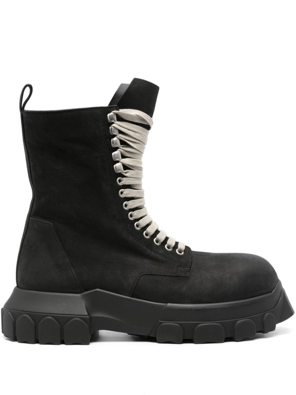 Army Tractor Leather Lace-Up Boots