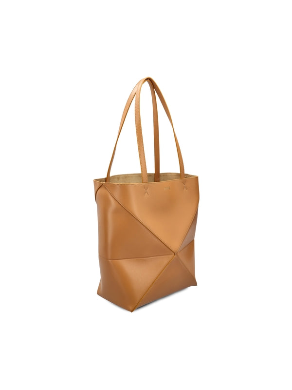 Fold Puzzle Calfskin Tote Bag