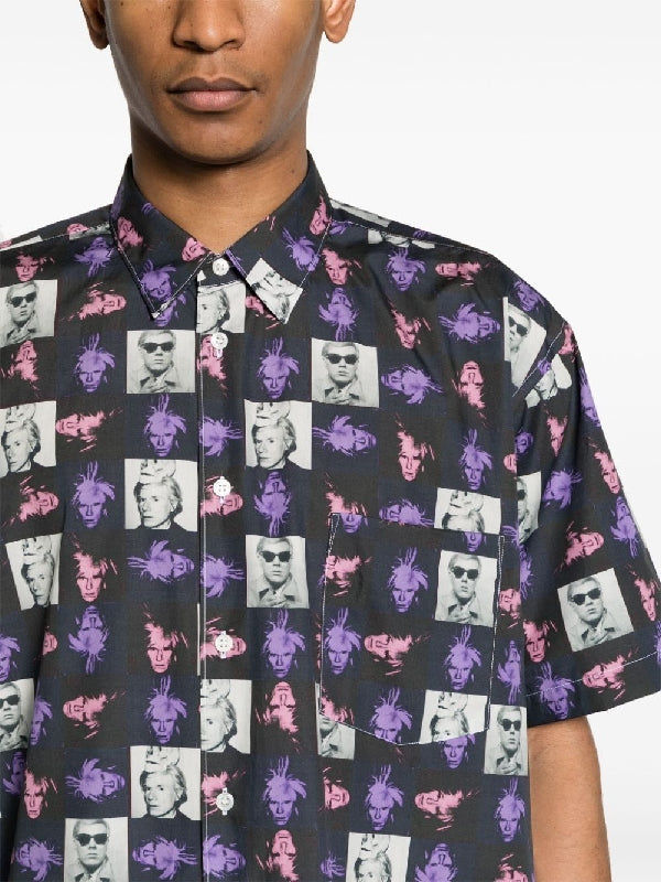 Allover Graphic Printed Short Sleeve
  Shirt