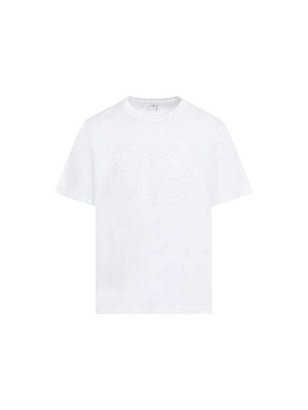 White Cotton Short Sleeve
  T-Shirt