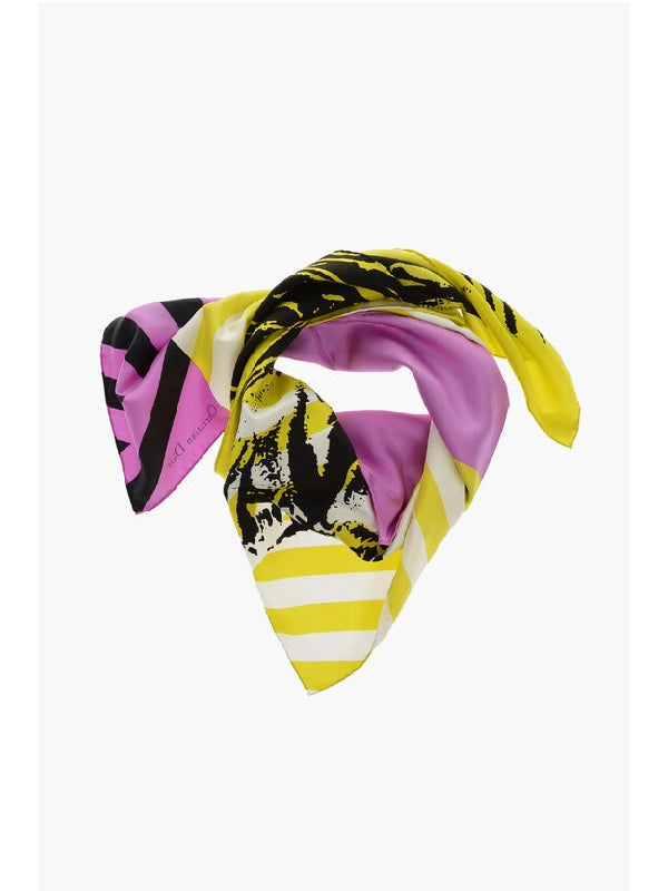 Jungle Pop Printing Silk Scarf