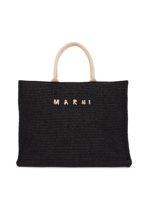 Logo Embroidery Raffia Tote Bag