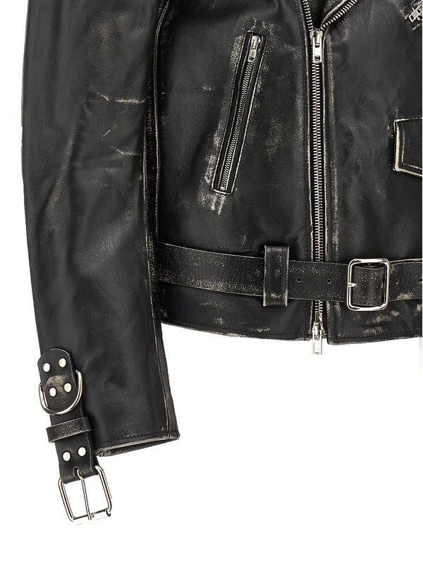 Distressed Leather Jacket