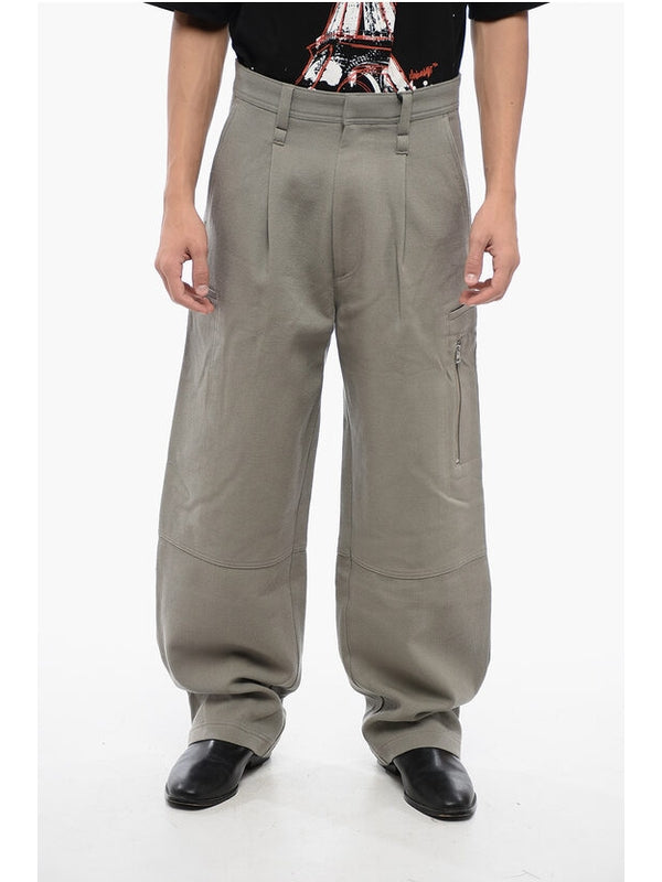 ami - Oversized Cargo Wool Pants - Jente