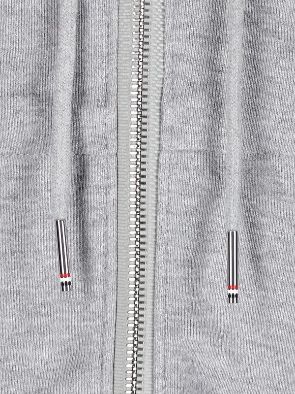 4-Bar Cotton Hoodie Zip-Up