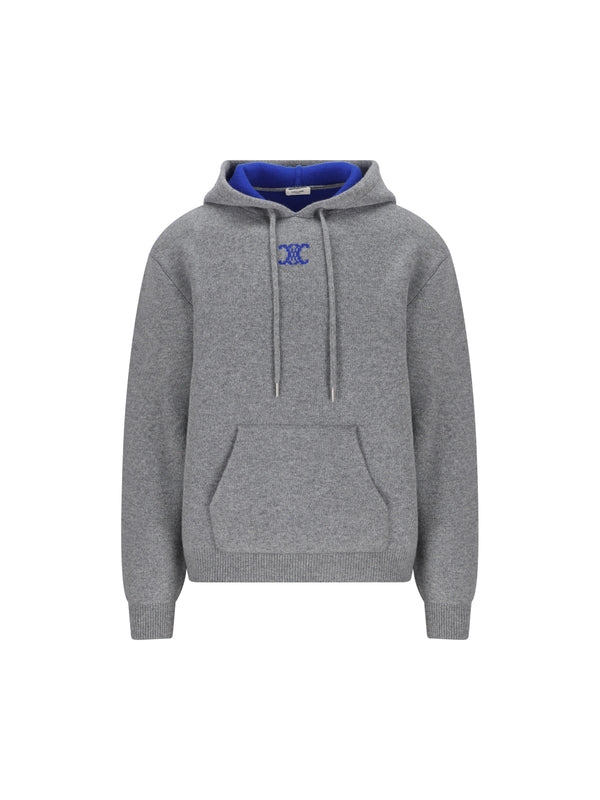 Triomphe Logo Knit Hoodie