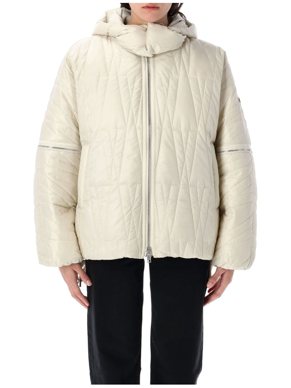 Quilted Detail Hooded Padded Jacket