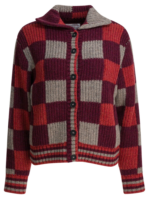 Filson Burgundy Checked Cardigans