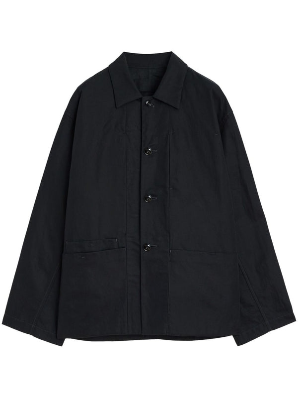 Boxy Cotton Linen Work Jacket
