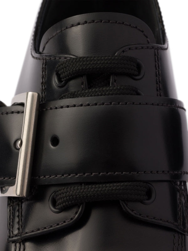 Brushed Leather Derby Shoes