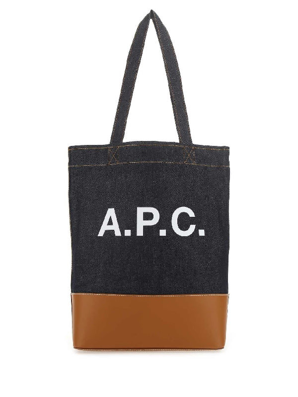 Axelle Logo Denim Shopper
  Bag