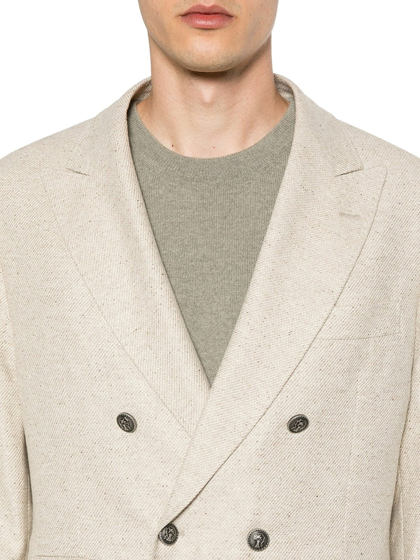 Wool Silk Blend Double Jacket