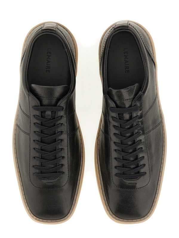 Black Cotton Lowtop Sneakers