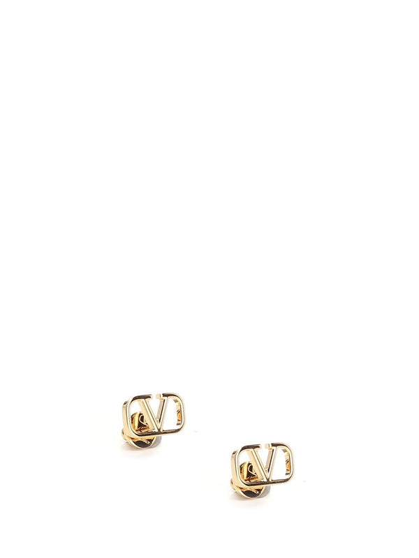 V Logo Gold-tone Earrings