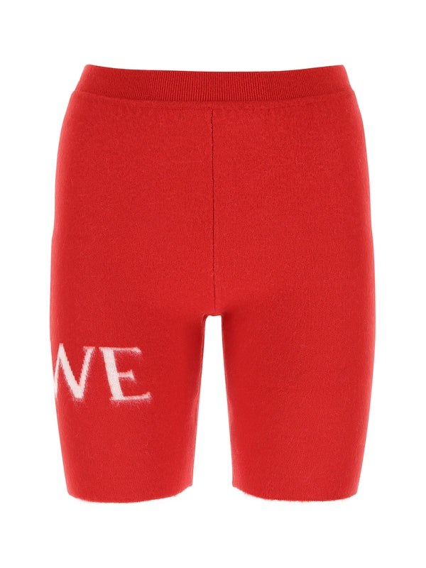 Side Logo Wool Legging Shorts