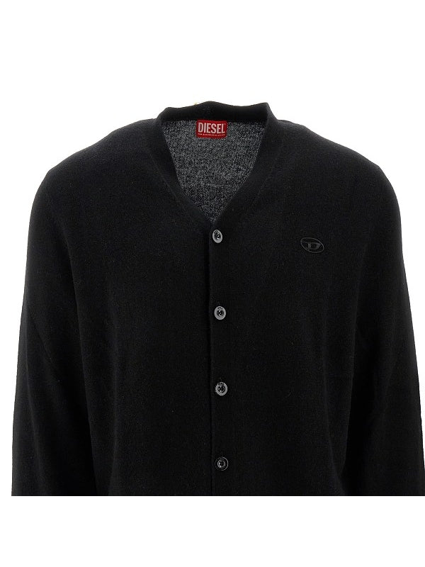 Wool Cashmere V Neck Cardigan