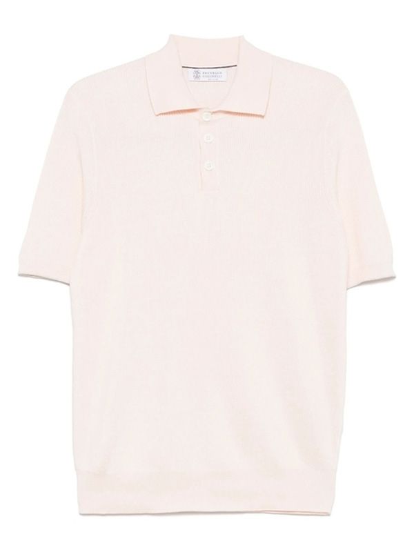 Fine Ribbed Cotton Polo Shirt