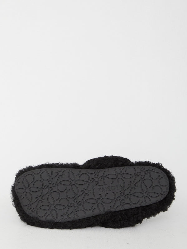 EASE Shearling Flip Flops