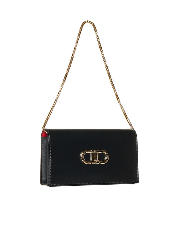 Double Gancini Logo Mini Shoulder Bag