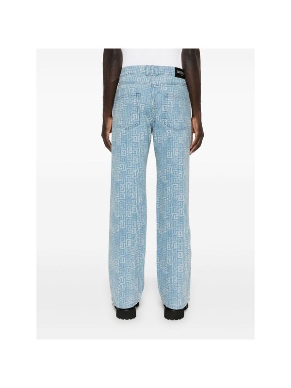 4g Monogram Printing Denim Pants