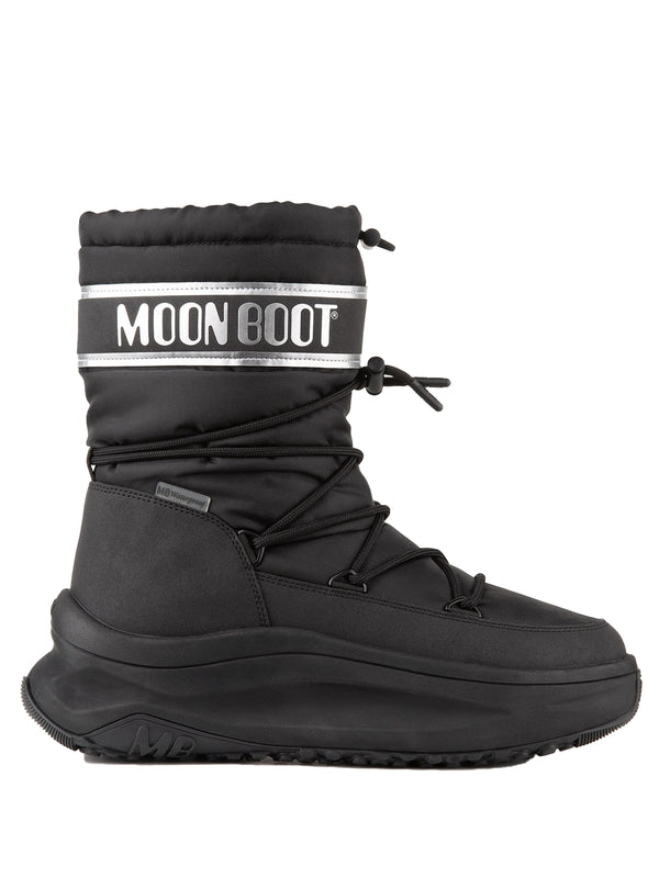 Moonboots Black Lace-Up Boots