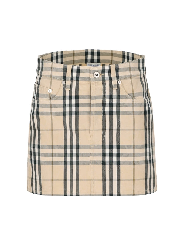Vintage 格纹迷你裙