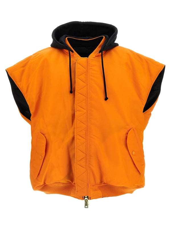 Reversible
  Hooded Nylon Vest