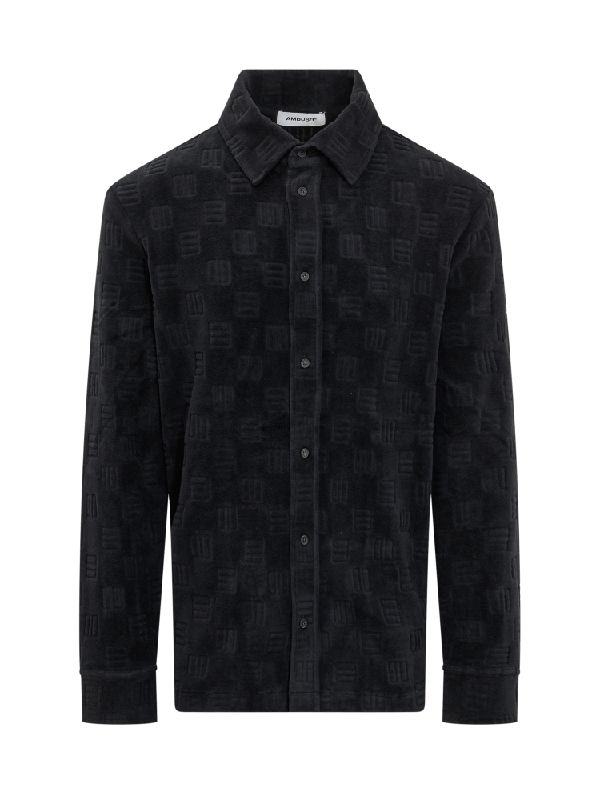 Monogram Pattern Black Shirt