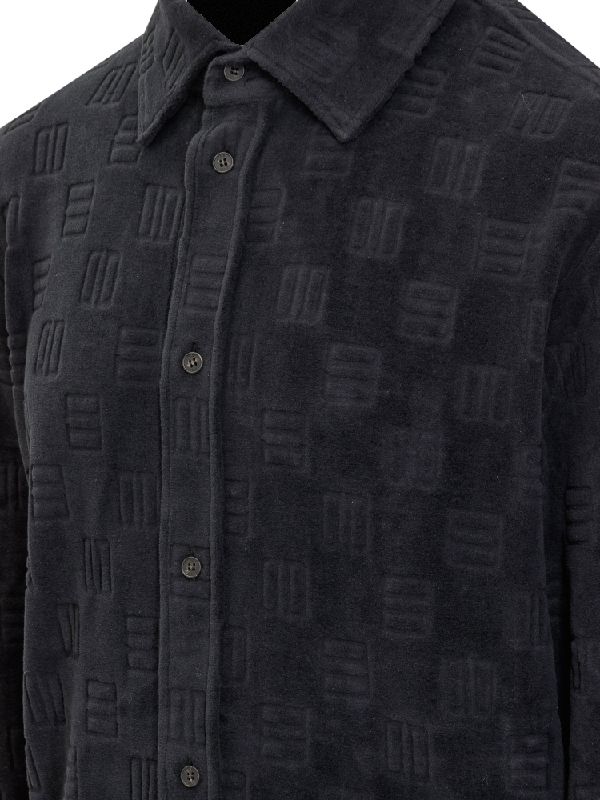 Monogram Pattern Black Shirt