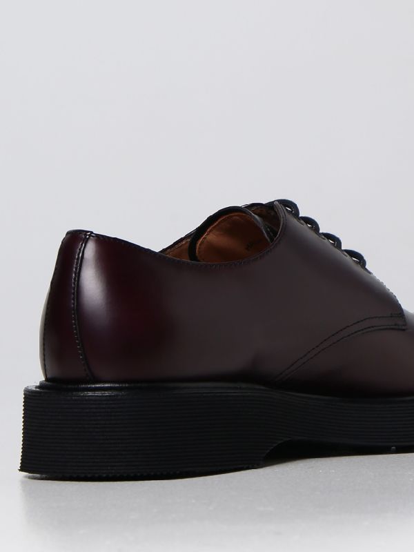 Burgundy Leather Lace-up Derby Shoes