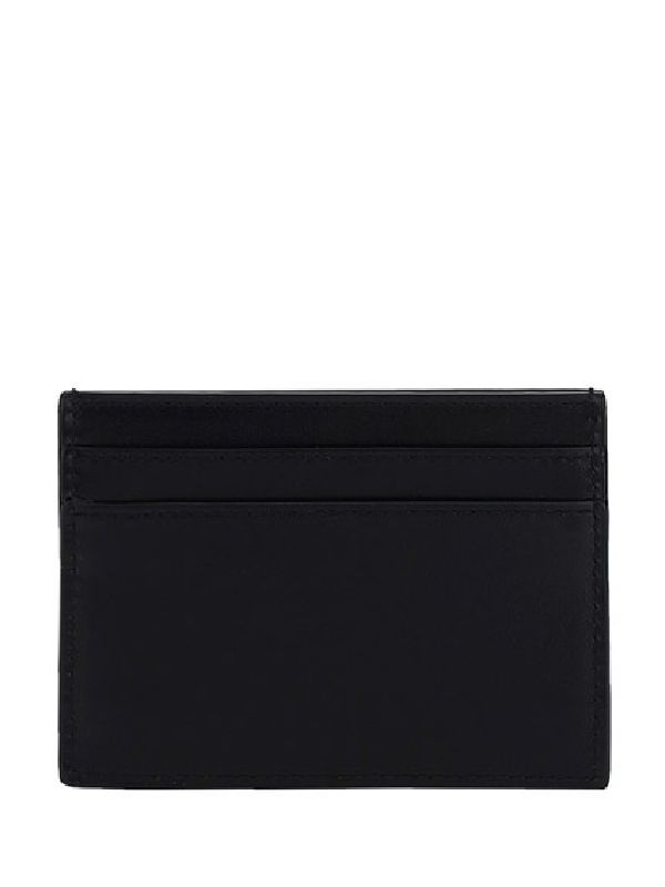 Black Monogram Leather Card Wallet