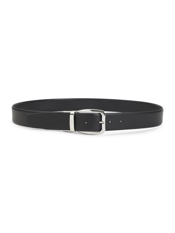 Z Zegna Black Leather Belts