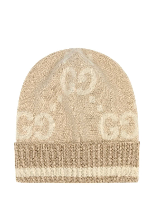 GG Pattern Cashmere Blend Beanie