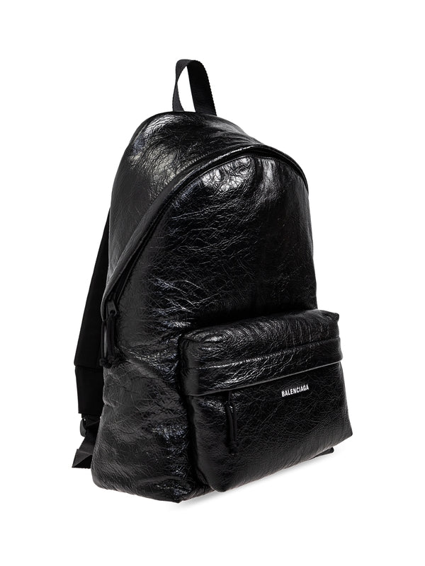 Explorer Logo Leather Backpack