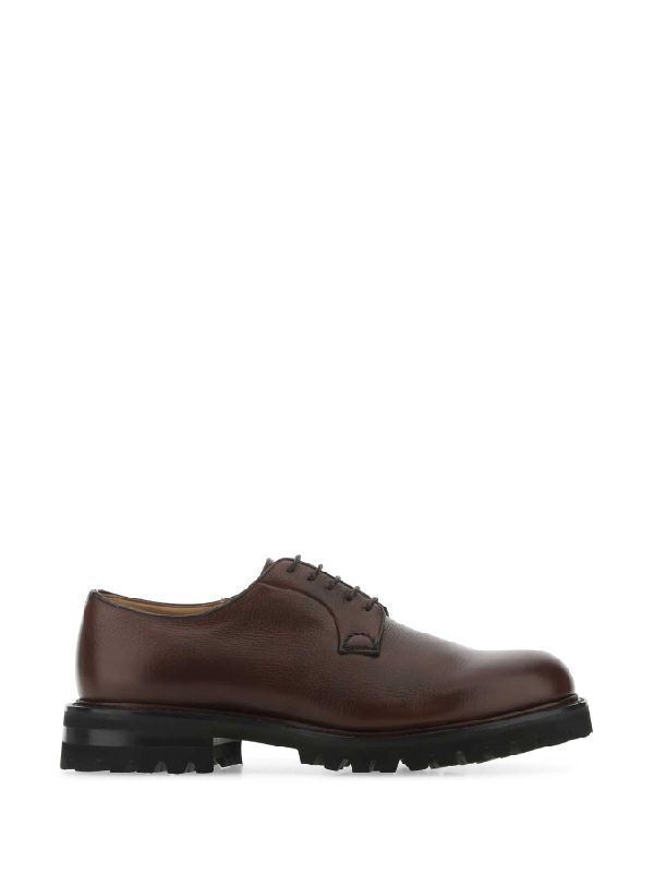 Brown Lace-up Derby Shoes