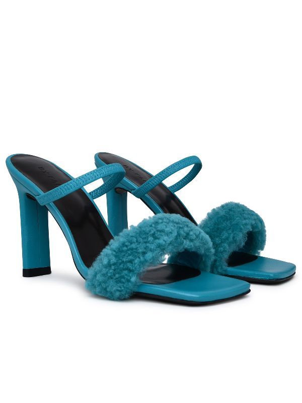 Shearling Suede Double Strap Sandal
  Heelss