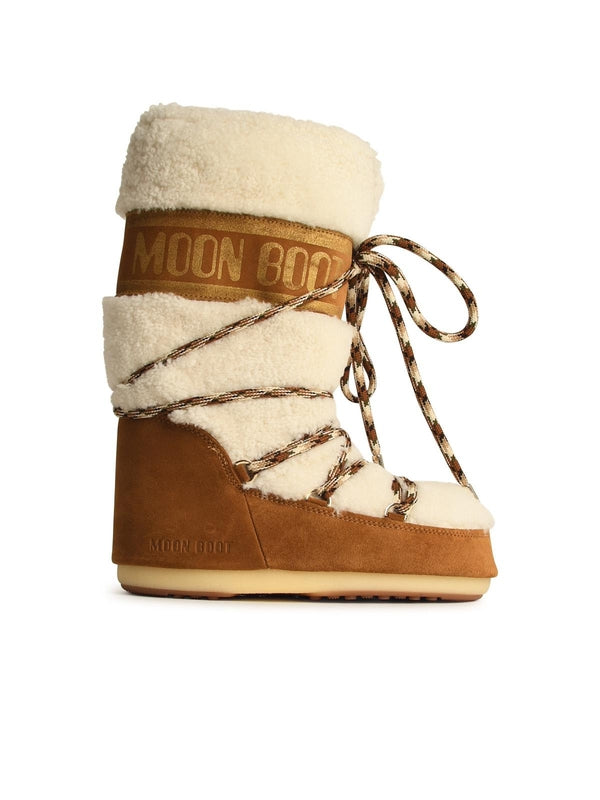 Icon Logo Shearling Lace Up Boots